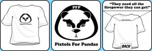 pistols for pandas tshirt