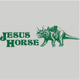 Funny Pictures Horses on Triceratops And Jesus Are Big In The Dinosaur T Shirt World  Here They